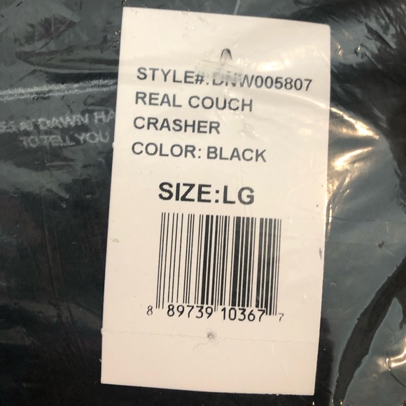 Daydream Nation Real Couch Crasher Fleece Black Oversized Sweatshirt.NWT!Sz M&L - Picture 10 of 12